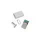 USB Type-C 24 Pin Male Plug with Enclosure - White