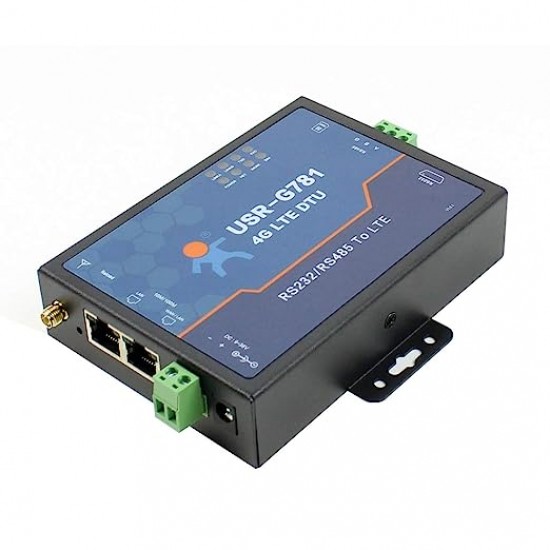 USR-G781-E Industrial Serial RS232 RS485 to 4G LTE Modem (Power Adapter/ Serial Cable Included)