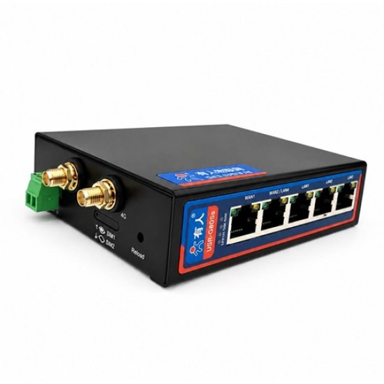 USR-G805S Industrial 4G LTE Dual SIM VPN Router | Multi-Network Cellular Gateway | Industrial IoT Router