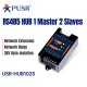 USR-HUB102S Industrial Grade RS485 HUB - 1 Master to 2 Slaves - 3kV Optical Isolation USR-HUB102S Industrial Grade RS485 HUB - 1 Master to 2 Slaves - 3kV Optical Isolation