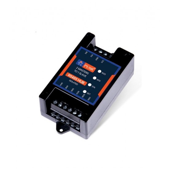 USR‑HUB201S-DC Industrial Grade RS485 HUB - 2 Master to 1 Slaves - 3kV Optical Isolation