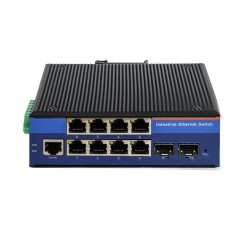 USR-ISG108P-SFP Industrial Grade 9-Port Gigabit Ethernet Switch - 8 Gigabit RJ45 Ports + 1 SFP Port - PoE - Unmanaged - DC48-57V
