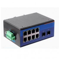 USR-ISG208S-SFP Industrial Grade 10-Port Gigabit Ethernet Switch - 8 Gigabit ETH Ports + 2 SFP ETH Ports - Layer 2 Managed - DC 12-52V