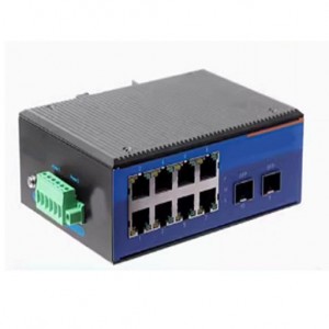 USR-ISG208S-SFP Industrial Grade 10-Port Gigabit Ethernet Switch - 8 Gigabit ETH Ports + 2 SFP ETH Ports - Layer 2 Managed - DC 12-52V