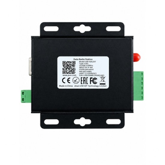 USR-LG207 SX1262 Based Industrial LoRa Modem - RS232/RS485 to LoRa Converter - 8KM Communication Distance - Antenna, Power Adapter & Serial Cable Included