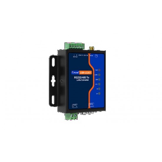 USR-LG207 SX1262 Based Industrial LoRa Modem - RS232/RS485 to LoRa Converter - 8KM Communication Distance - Antenna, Power Adapter & Serial Cable Included USR-LG207 SX1262 Based Industrial LoRa Modem - RS232/RS485 to LoRa Converter - 8KM Communication Distance - Antenna, Power Adapter & Serial Cable Included