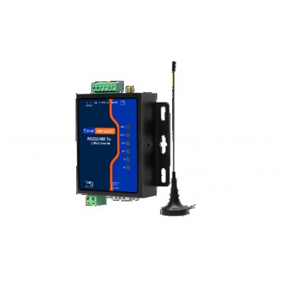USR-LG207 SX1262 Based Industrial LoRa Modem - RS232/RS485 to LoRa Converter - 8KM Communication Distance - Antenna, Power Adapter & Serial Cable Included USR-LG207 SX1262 Based Industrial LoRa Modem - RS232/RS485 to LoRa Converter - 8KM Communication Distance - Antenna, Power Adapter & Serial Cable Included