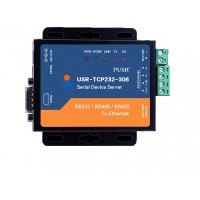 USR-TCP232-306 RS232/RS485/RS422 to Ethernet Converter (With power Adapter and Serial Cable)