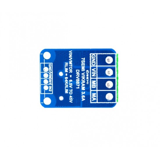 7Semi Vikram-453R6 DC Motor Driver Breakout – 6.5V–45V Input, 3.6A Single Channel (MPN: MD-10114) 7Semi Vikram-453R6 DC Motor Driver Breakout – 6.5V–45V Input, 3.6A Single Channel (MPN: MD-10114)