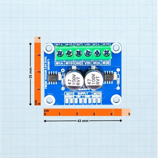 Vikram-453R6D 45V 3.6A DRV8871 Dual Channel Motor Driver (2 Channel) Vikram-453R6D 45V 3.6A DRV8871 Dual Channel Motor Driver (2 Channel)