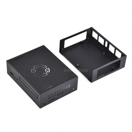 Metal case for VisionFive2 Board, With Cooling Fan, Mini-Computer Case (Board Not Included)