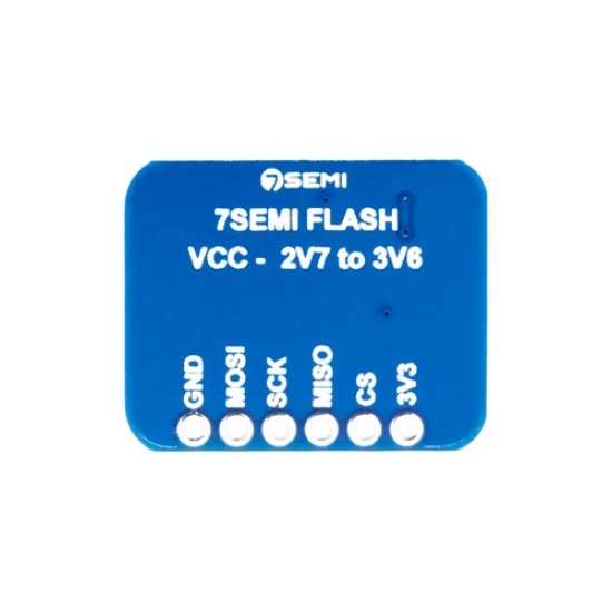 7Semi 64Mbit Serial Flash Memory Breakout SPI - W25Q64FVSSIQ (MPN:BO-10134) 7Semi 64Mbit Serial Flash Memory Breakout SPI - W25Q64FVSSIQ (MPN:BO-10134)