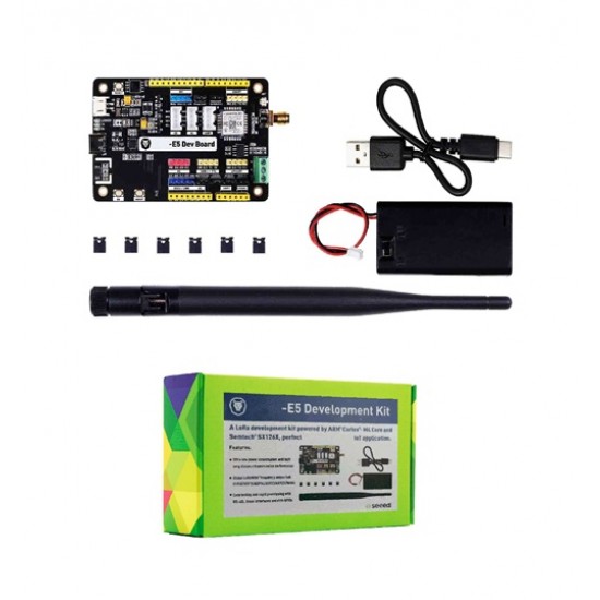 Seeed Studio Wio-E5 Dev Kit - STM32WLE5JC, ARM Cortex-M4 and SX126x embedded, supports LoRaWAN on EU868 (MPN:113990934)