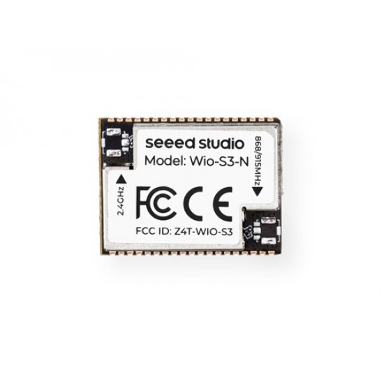 Seeed Studio Wio-S3-N Wireless Module without IPEX, ESP32-S3R8, Dual-core Xtensa® LX7 and SX1262 embedded, LoRaWAN, Wi-Fi & BLE, supports EU868 & US915 (MPN:100079384)