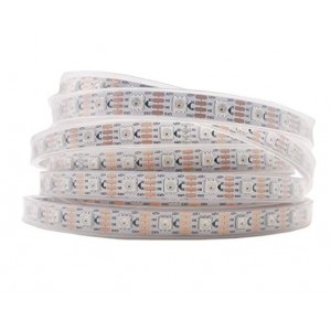 WS2815 12V Addressable RGB LED Strip - 60 LEDs/Meter - IP67 Casing Waterproofing - White PCB [5 Meter Roll]