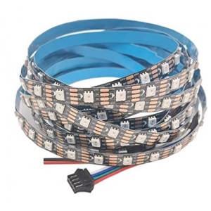 WS2815 12V Addressable RGB LED Strip - 60 LEDs/Meter - IP20 Non Waterproof - Black PCB [5 Meter Roll]