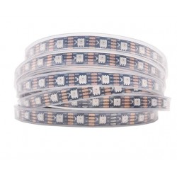 WS2815 12V Addressable RGB LED Strip - 60 LEDs/Meter - IP67 Casing Waterproofing - Black PCB [5 Meter Roll]