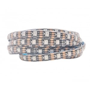 WS2815 12V Addressable RGB LED Strip - 60 LEDs/Meter - IP65 Glue Waterproofing - Black PCB [5 Meter Roll]