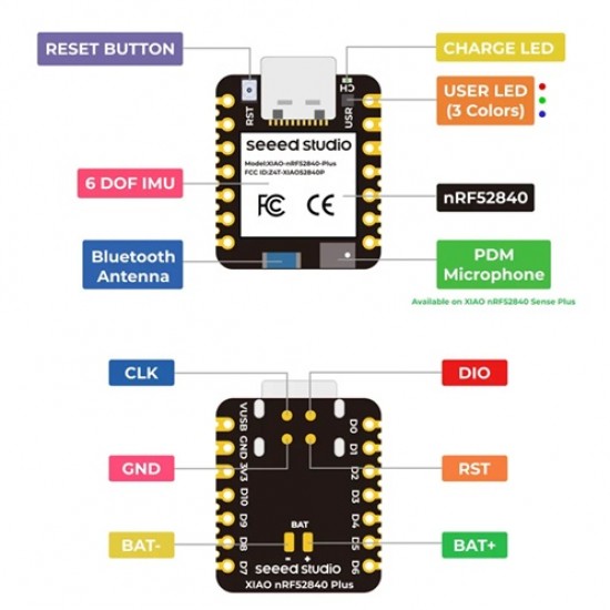 Seeed Studio XIAO nRF52840 Plus (Tape & Reel Packing) (MPN:101991464)