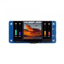 Triple LCD HAT For Raspberry Pi, Onboard 1.3inch IPS LCD Main Screen and Dual 0.96inch IPS LCD Secondary Screens Triple LCD HAT For Raspberry Pi, Onboard 1.3inch IPS LCD Main Screen and Dual 0.96inch IPS LCD Secondary Screens