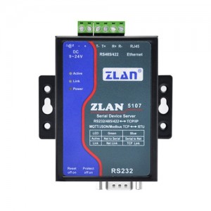 ZLAN ZLAN5107 RS232/422/485 to Ethernet Converter - IOT Modbus RTU to TCP Isolated Serial Server Industrial Gateway