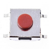 SMD Tactile Micro Switch Reset Button Push to ON - 6x6x3.1 Red