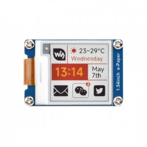 Waveshare 1.54inch e-Paper display (G), e-ink display, 200x200, Red/Yellow/Black/White, SPI Interface Waveshare 1.54inch e-Paper display (G), e-ink display, 200x200, Red/Yellow/Black/White, SPI Interface