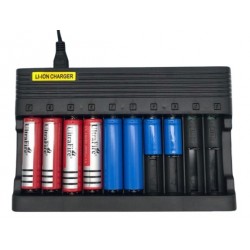 10 Slot USB Charger for Li-ion Batteries of Various Sizes 10 Slot USB Charger for Li-ion Batteries of Various Sizes