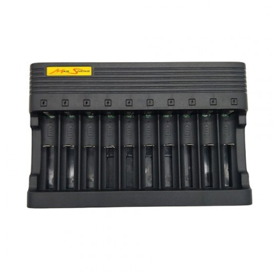 10 Slot USB Charger for Li-ion Batteries of Various Sizes