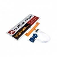10.85inch e-Paper HAT+ (G), e-ink display, 1360x480, Red/Yellow/Black/White, SPI Interface, with HAT and Epaper  Display