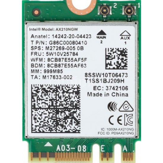 Intel® AX210.NGWG.NV Wi-Fi 6E AX210 Module Intel® AX210.NGWG.NV Wi-Fi 6E AX210 Module