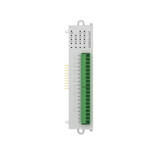 GXFXX0800 8AI Distributed Remote IO Communication module, RJ45, RS485, Modbus TCP/RTU