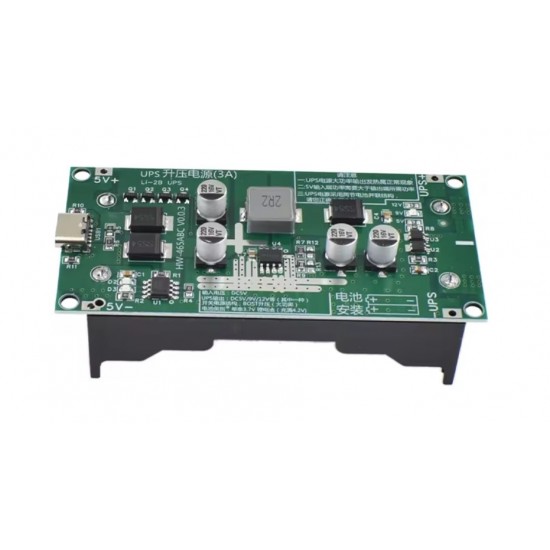 HW-465B 9V DC UPS Type-C 15W 1.6A Fast Charge UPS 18650 Lithium Battery Charger Module 9V Output HW-465B 9V DC UPS Type-C 15W 1.6A Fast Charge UPS 18650 Lithium Battery Charger Module 9V Output
