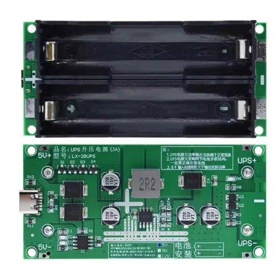 HW-465A 5V DC UPS Module Type-C 15W 3A Fast Charge UPS 18650 Lithium Battery Charger Module 5V Output HW-465A 5V DC UPS Module Type-C 15W 3A Fast Charge UPS 18650 Lithium Battery Charger Module 5V Output