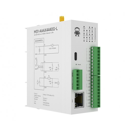 Ebyte M31-AAAX4440G-L Modbus RTU Control LoRa Host 4DI+4AI+4DO RJ45 RS485 Interface Distributed Wireless Remote IO Module