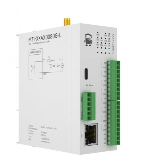 Ebyte M31-XXAX0080G-L Modbus RTU Control LoRa Host 8DO RJ45 RS485 Interface Distributed Wireless Remote IO Module Ebyte M31-XXAX0080G-L Modbus RTU Control LoRa Host 8DO RJ45 RS485 Interface Distributed Wireless Remote IO Module