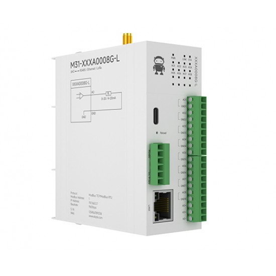 Ebyte M31-XXXA0008G-L Modbus RTU Control LoRa Host 8AO RJ45 RS485 Interface Distributed Wireless Remote IO Module Ebyte M31-XXXA0008G-L Modbus RTU Control LoRa Host 8AO RJ45 RS485 Interface Distributed Wireless Remote IO Module