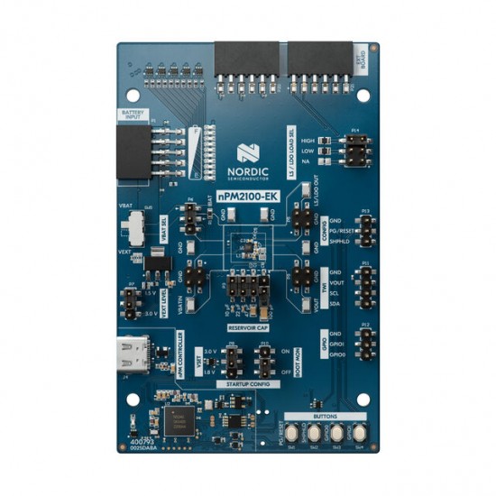 nPM2100 EK Evaluation Kit for the nPM2100 Power Management IC (PMIC) for Non-Rechargeable Batteries nPM2100 EK Evaluation Kit for the nPM2100 Power Management IC (PMIC) for Non-Rechargeable Batteries