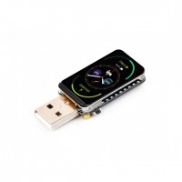 RP2350 1.47inch Display Development Board, 172×320, 262K Color, Based On RP2350 Dual-core & Dual-architecture Microcontroller, With Colorful RGB LED, USB Type-A connector