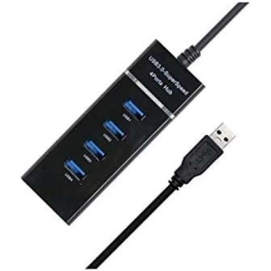USB 2.0 4 Ports USB HUB - Black USB 2.0 4 Ports USB HUB - Black