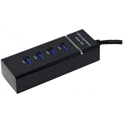 USB 2.0 4 Ports USB HUB - Black