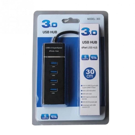 USB 2.0 4 Ports USB HUB - Black USB 2.0 4 Ports USB HUB - Black