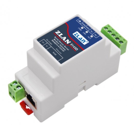 ZLAN5143D RS485 to Ethernet Serial Server Module - Din Rail Mount - Modbus Gateway ZLAN5143D RS485 to Ethernet Serial Server Module - Din Rail Mount - Modbus Gateway