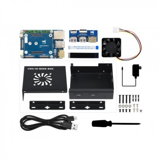 CM4-IO-BASE-BOX-A + USB HDMI Adapter, for Raspberry Pi Compute Module 4 CM4-IO-BASE-BOX-A + USB HDMI Adapter, for Raspberry Pi Compute Module 4
