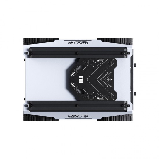 Cobra Flex Universal Modular Drive-by-Wire Chassis, 4 Wheels 4WD Compact Differential Chassis, Hub Motors, Multi-Host Compatible, Fully Open-Source Code