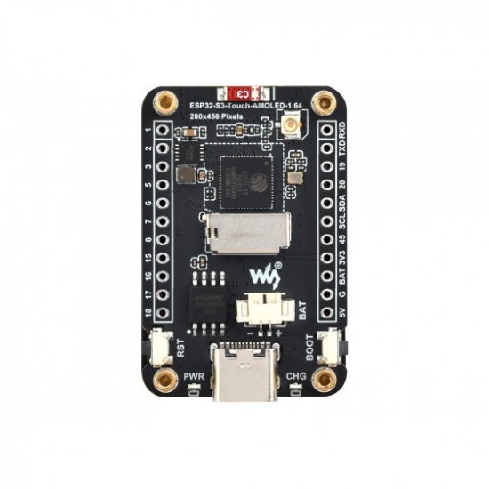 Waveshare ESP32-S3 1.64inch AMOLED Touch Display Development Board, 280×456, QSPI Interface, Onboard Accelerometer And Gyroscope Sensor, ESP32 With Display Waveshare ESP32-S3 1.64inch AMOLED Touch Display Development Board, 280×456, QSPI Interface, Onboard Accelerometer And Gyroscope Sensor, ESP32 With Display