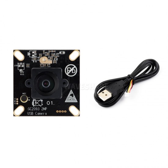 GC2093 2MP USB Camera Module, Wide Dynamic Backlight Imaging, Fixed-Focus, Onboard Microphone GC2093 2MP USB Camera Module, Wide Dynamic Backlight Imaging, Fixed-Focus, Onboard Microphone