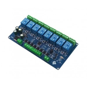Modbus-RTU DC For Modbus RTU 8 CH Relay Module RS485 TTL Communication UART 8-Channel Input 7-30V Relay Module
