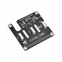 2-Ch PCIe FFC Adapter Board For Raspberry Pi 5, Expands 2-Ch PCIe FFC Connectors, Supports Stacking Multiple PCIe HATs, Raspberry Pi 5 PCIe HAT