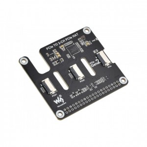 2-Ch PCIe FFC Adapter Board For Raspberry Pi 5, Expands 2-Ch PCIe FFC Connectors, Supports Stacking Multiple PCIe HATs, Raspberry Pi 5 PCIe HAT